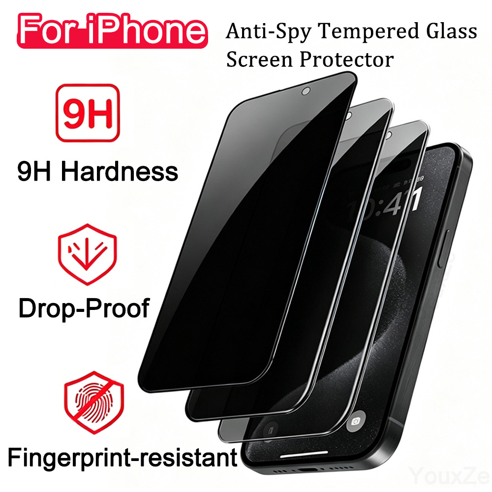 Anti Spy Privacy Glass Case - 3 шт. антишпионского защитного стекла для