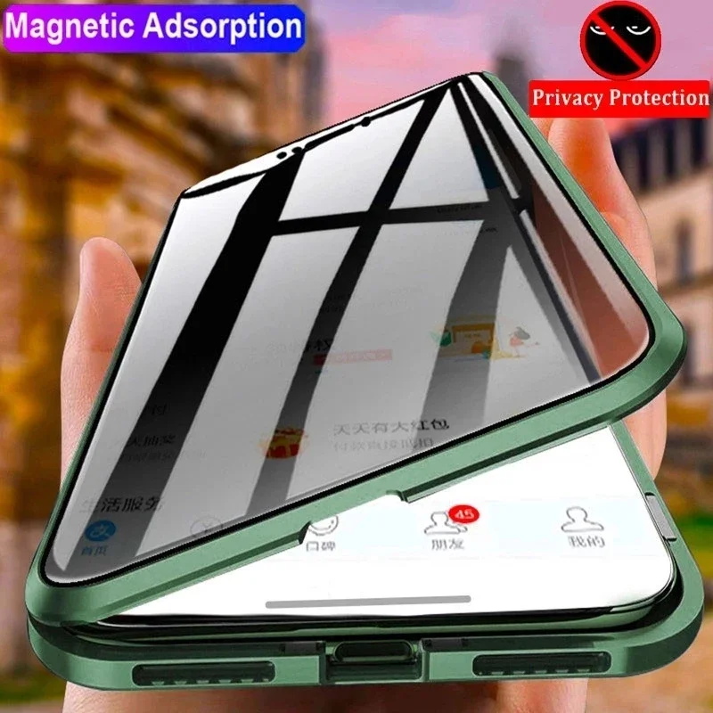 Anti Spy Privacy Glass Case - Полностью защитный чехол для телефона Realme