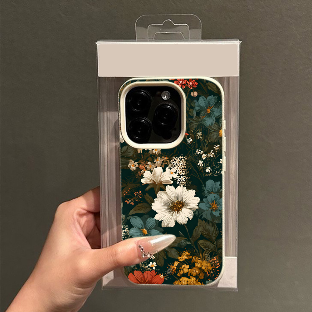 Vintage Floral Pattern Soft Case - Винтажный чехол для телефона с темным