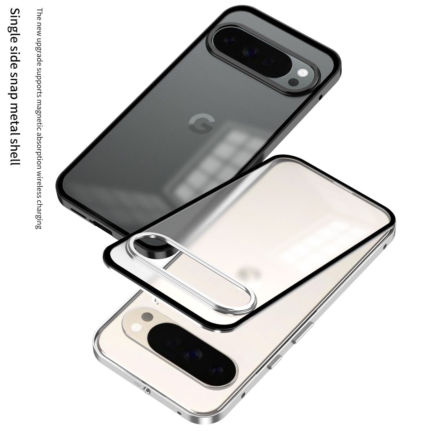Metal Bumper Aluminum Frame Case - Металлический матовый чехол-накладка 2-в-1 с магнитной